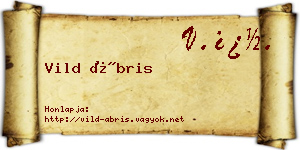 Vild Ábris névjegykártya